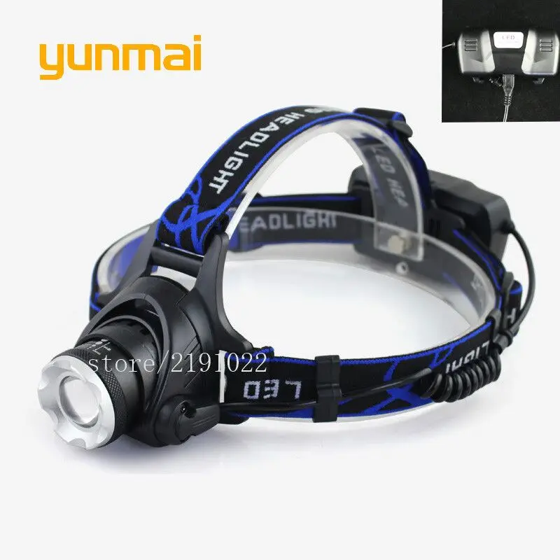 

Micro Usb Cable 3000 lumen Led Headlight XML-T6 Zoom Head Torch Light Lamp Rechargeable 18650 HeadLamp for Camping Hiking