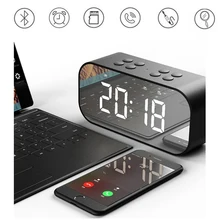 Карманное зеркало Bluetooth динамик супер бас 5 Вт беспроводные стереоколонки поддержка TF AUX Будильник с зеркалом для телефона компьютера ПК