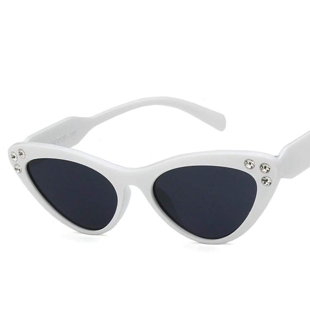 03 Элегантные женские очки «кошачий глаз» Shades Eyewear модные алмазные очки «кошачий глаз» es брендовый дизайнер маленькие кошачьи солнцезащитные очки UV400 - Цвет линз: 03