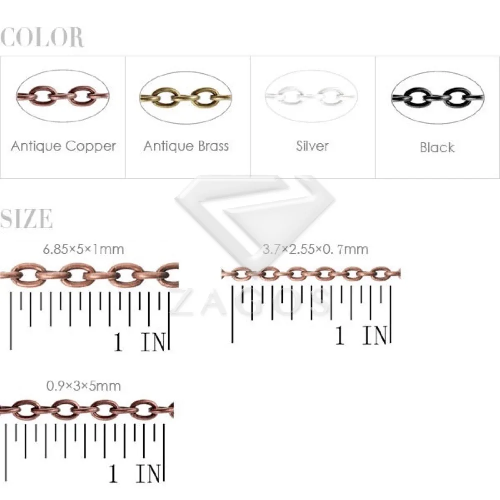 4 м железо 0,9x3x5 мм кабель Незаконченные цепочки ремесло ювелирные изделия DIY Изготовление подходит браслет ожерелье CH0113 4 цвета на выбор