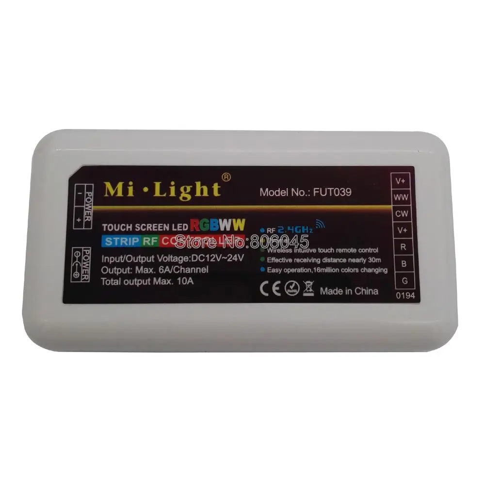 Miboxer RGB+ CCT(RGB+ холодный белый+ теплый белый) светодиодный Управление; DC12-24V Поддержка Wi-Fi Управление 2,4G RF Беспроводной 4-Зона дистанционного управления Управление