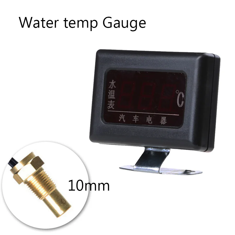 

Universal 12V/24V Digital Water Temperature Gauges for Car With Water Temperature Sensor Head Plug 10MM
