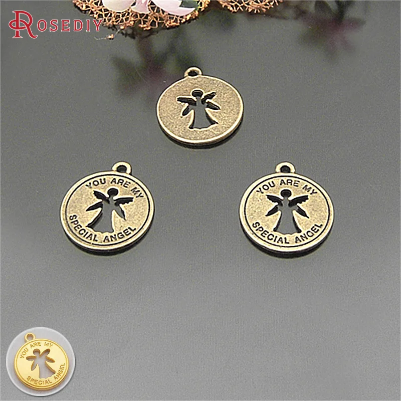 

(21824)30PCS 19MM Antique Bronze Zinc Alloy You are my Special Angel Charms Pendants Diy Jewelry Findings Accessories Wholesale