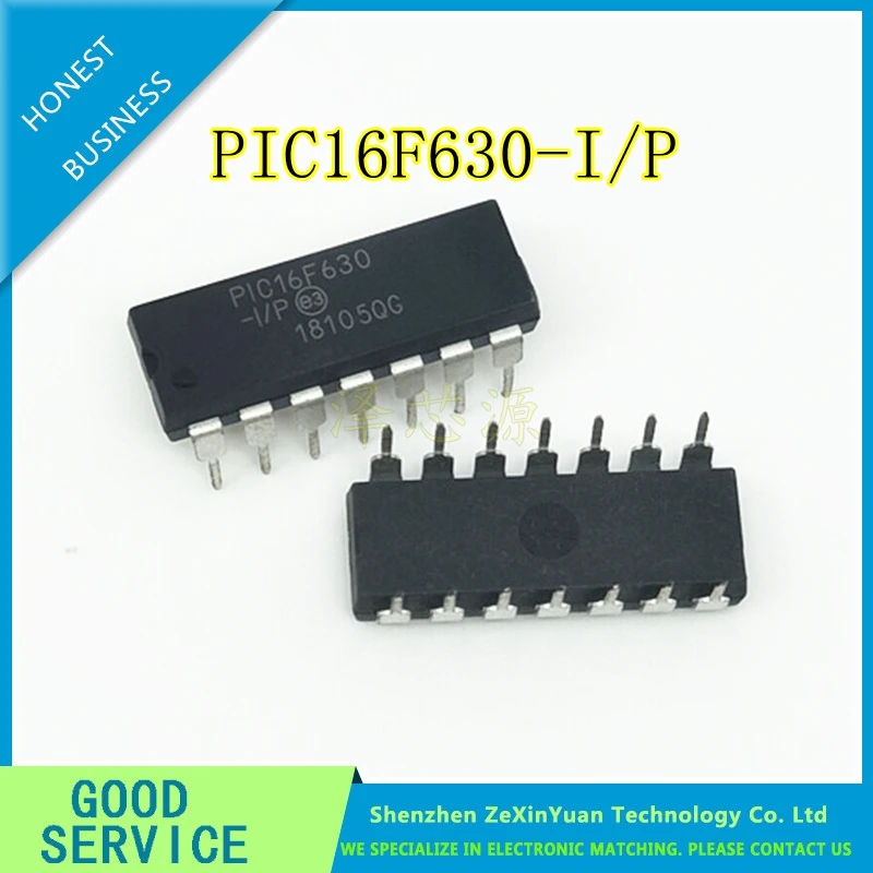10 шт./лот PIC16F630-I/P PIC16F630 16F630 DIP14