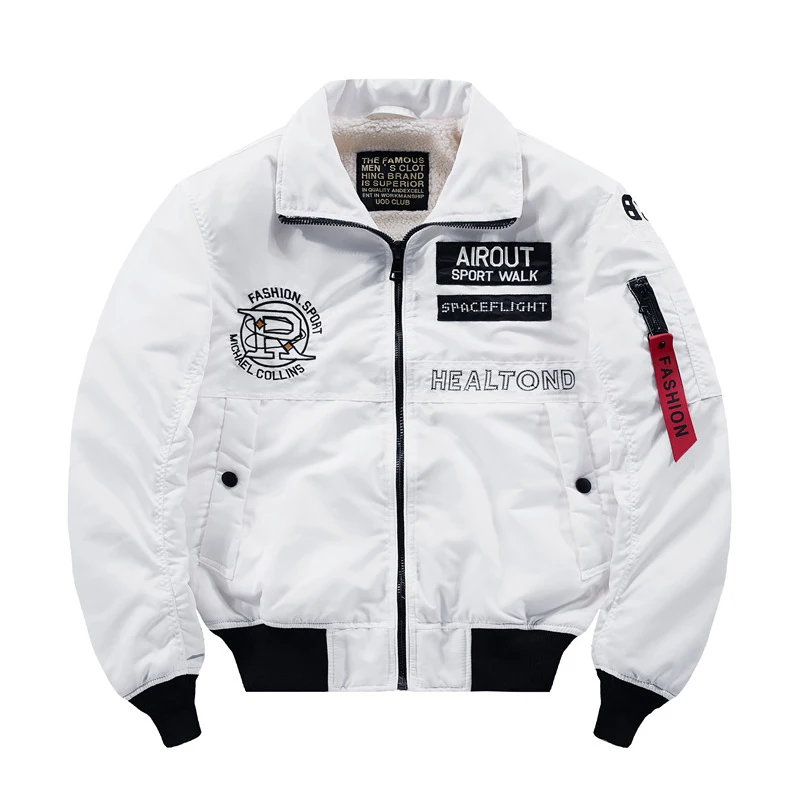 Preise Japanischen street hip hop fleece männer jacke lose flug armee Ma 1 pilot jacke männer dicke männer windbreaker parka mantel 4XL