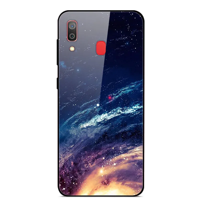 15 Для samsung Galaxy A20 Дело закаленное Стекло пространство планеты крышка Жесткий чехол для samsung A20 Телефон Чехол-бампер GalaxyA20 - Цвет: 15