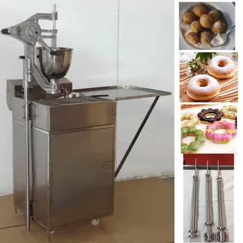 

Stainless steel Vertical hand shake donut machine with Locker donut doughnut maker fryer with flower ball circle moulds