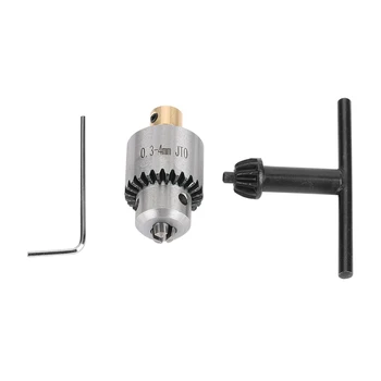 

Mini Drill Chuck Micro 0.3-4mm JTO Taper Mounted Drill Chuck and Wrench with Chuck Key for Lathe Electric Drill Accessories Too