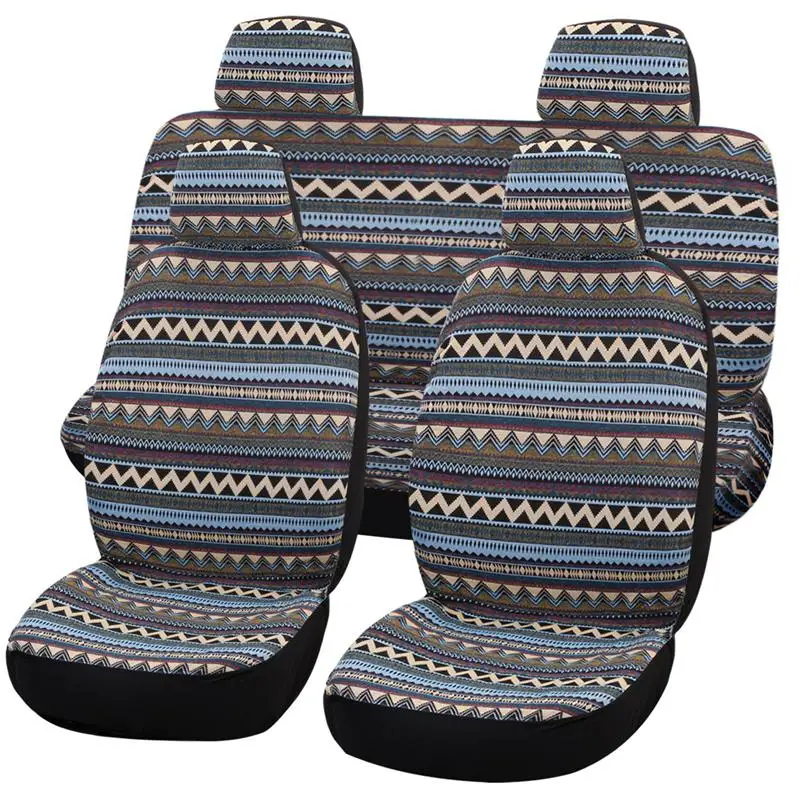 8 шт./компл. Чехлы для автомобильных сидений Baja чехлы для сидений в этническом стиле тканевый чехол для сиденья декоративная защита Автомобильный Стайлинг для большинства автомобилей