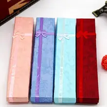 Коробка для браслетов, 1 шт., Элегантное длинное ожерелье с бантом, браслет, дисплей, чехол для хранения ювелирных изделий, Подарочная коробка, коробка для колец с бантом, шкатулка для украшений