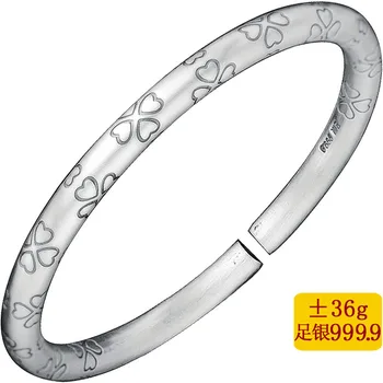 

2020 Special Offer Rushed Women Classic Armbanden Voor Vrouwen Fine Bracelet 999.9 Sterling Lucky Clover Glossy Fashion Jewelry