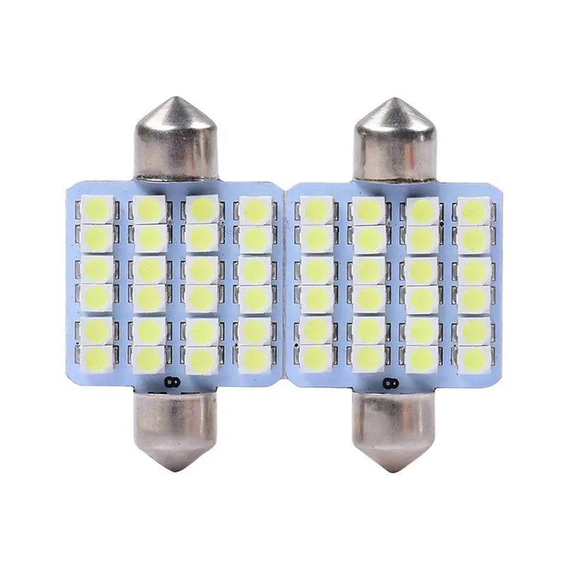 36 мм/39 мм/41 мм 5W 12V 1210 24 SMD Белая двойсветильник лампа для салона автомобиля 5