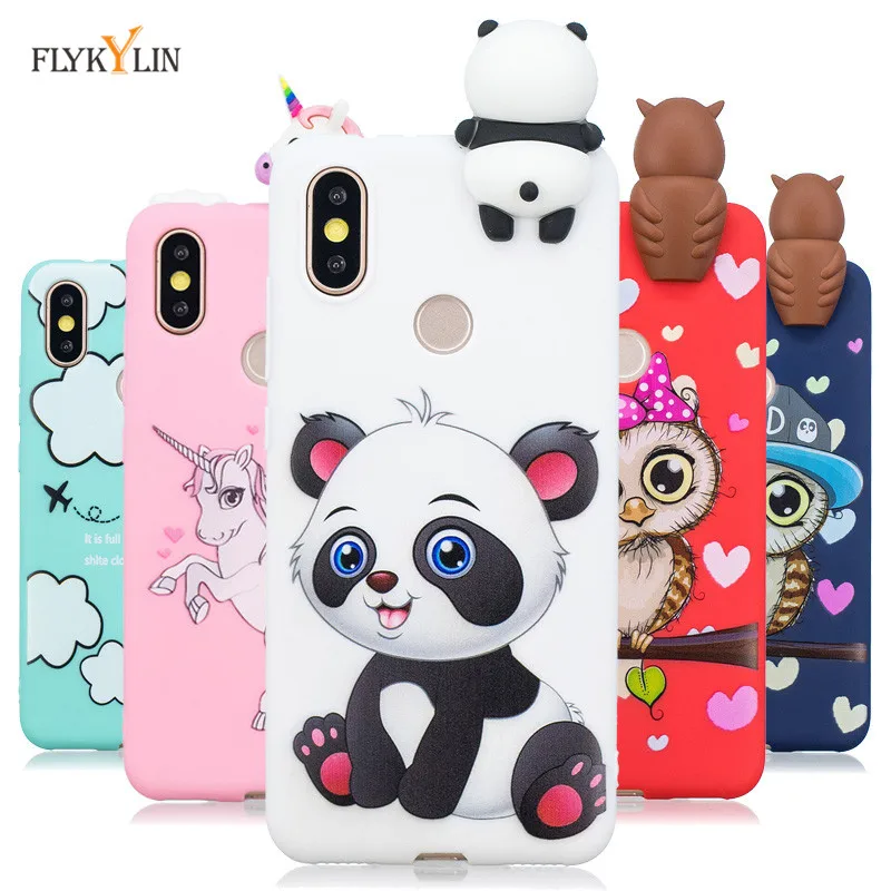 

Silicone case on sfor Huawei Y6 2019 Case Cover for Coque Huawei Y6 Prime 2019 3D Cute Unicorn Panda Soft Candy Color Phone case