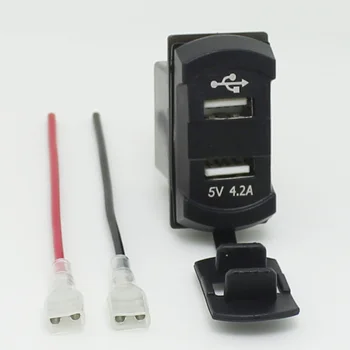 

Car Charger 5V/4.2A Dual USB Fast Charging Port LED Digital Voltmeter