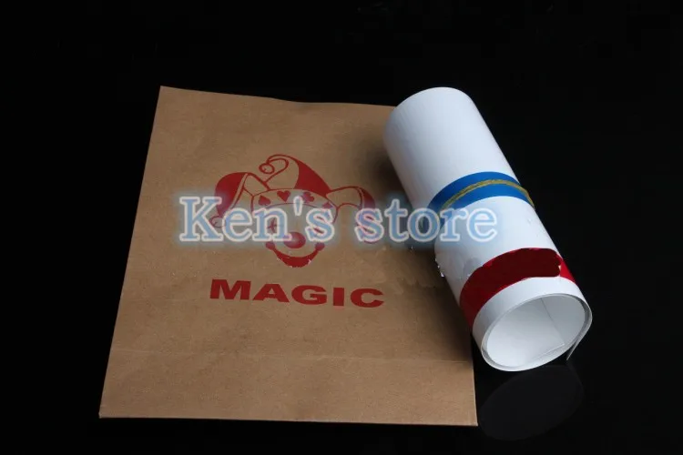 Appearing Big Straw From Empty Bag Close Up Stage Magic Props Toys G4SPDE 