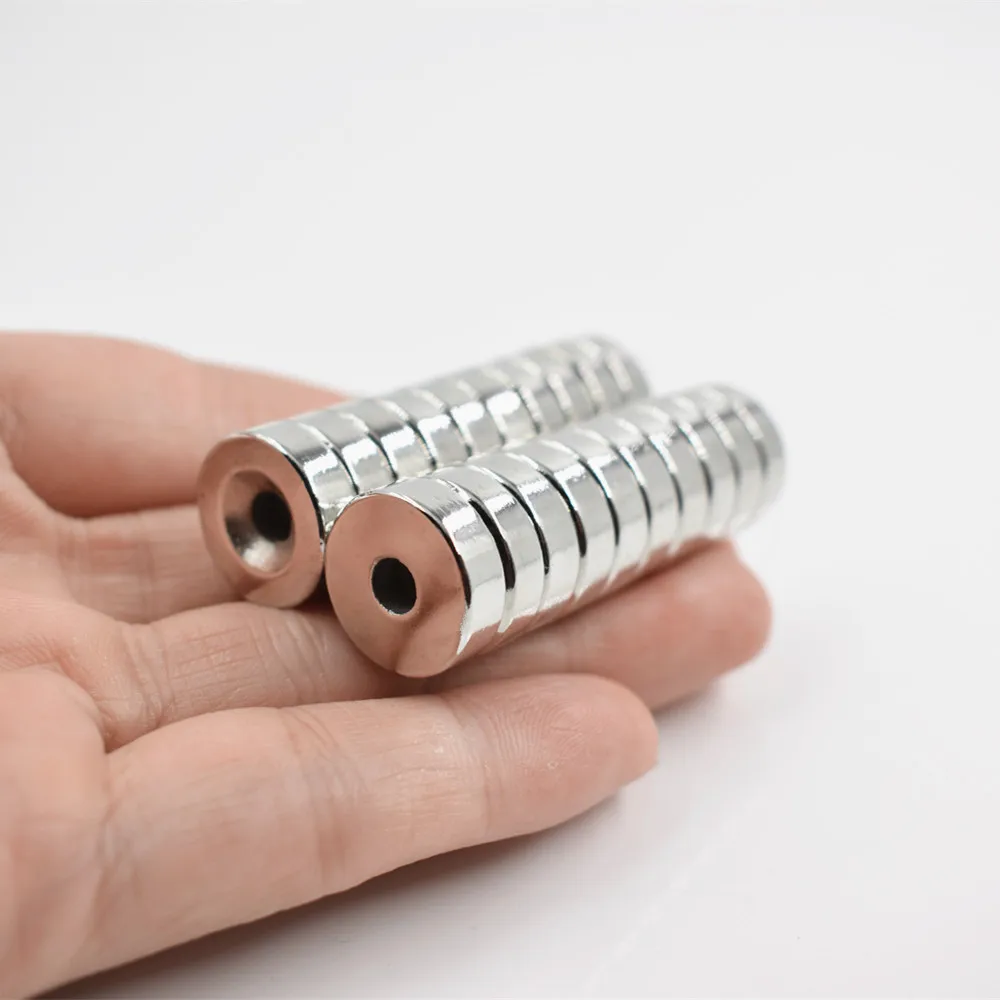 30pcs Neodymium 15x4mm hole 4 gallium metal small round strong