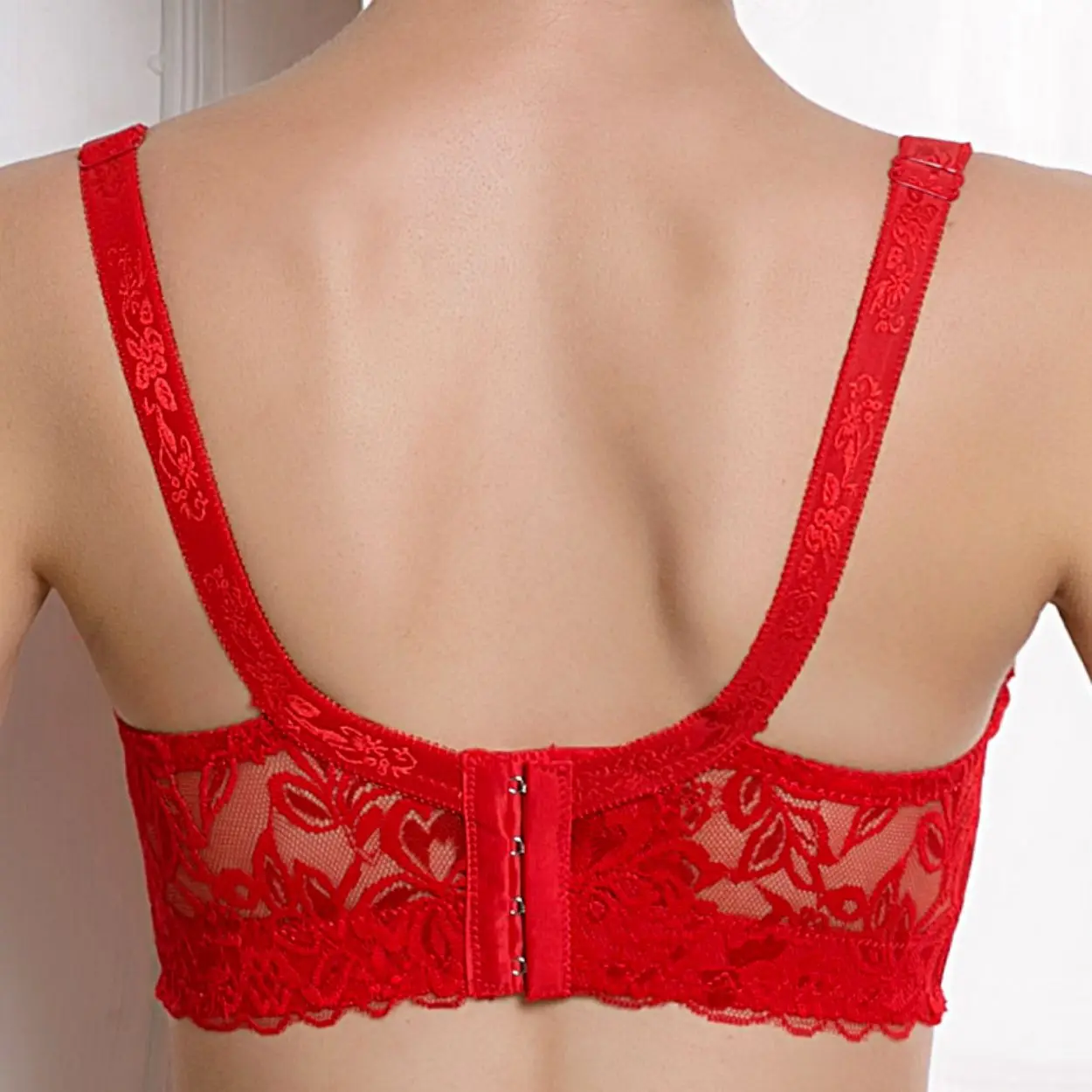 Thin Sexy Full Cup Coverage Floral Lace Plus Size Push Up Bra - Intimate Lingerie Dress for 34C, 36D, 38C, 40B, 42D, 44C, and 46D Sizes image 6