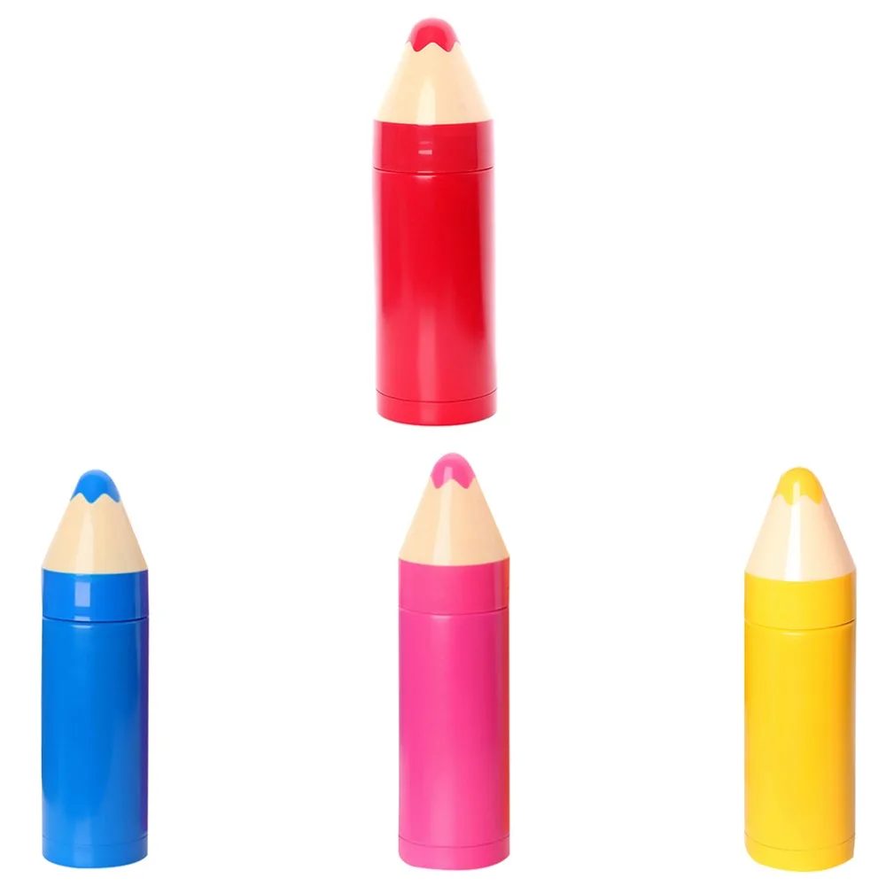Stainless Steel Thermos Candy Color Pencil Shape Leak Proof Insulated Cup Cylinder Bottle For Daily Necessities | Дом и сад