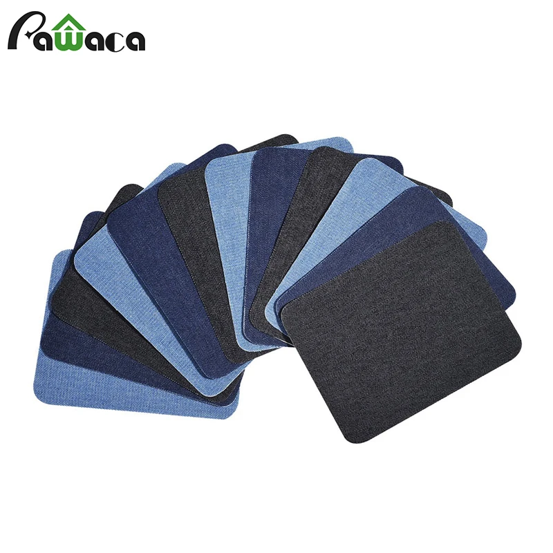 

12pcs/Set 3 Colors Iron On Denim Patches Elbow Knee Repair Kit for Clothing Jeans Apparel Stickers Craft DIY Sewing Accessories