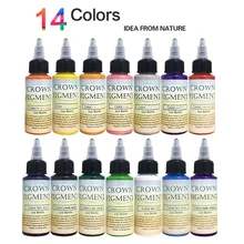 DLD чернила татуировки пигмент для микроблейдинга пигменты для перманентного макияжа пигмент Красота инструменты вышивальная машина 14 Цвет