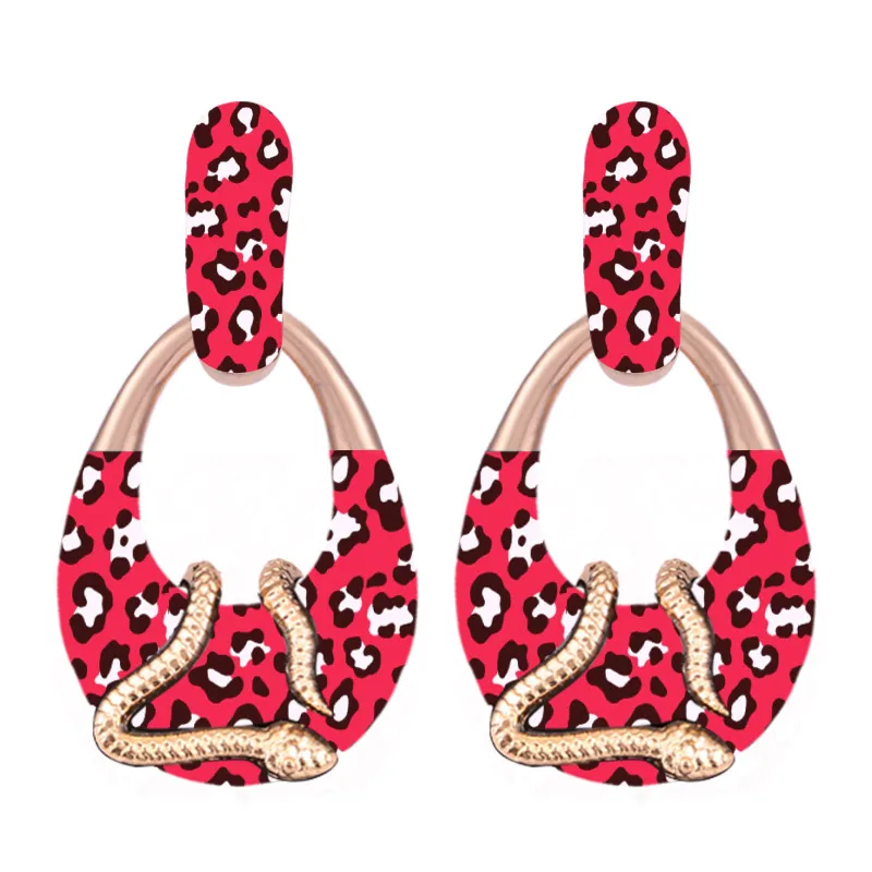Sehuoran новые Oorbellen серьги для женщин, свадебные серьги, женские модные ювелирные изделия, роскошные большие серьги - Окраска металла: Red Tiger