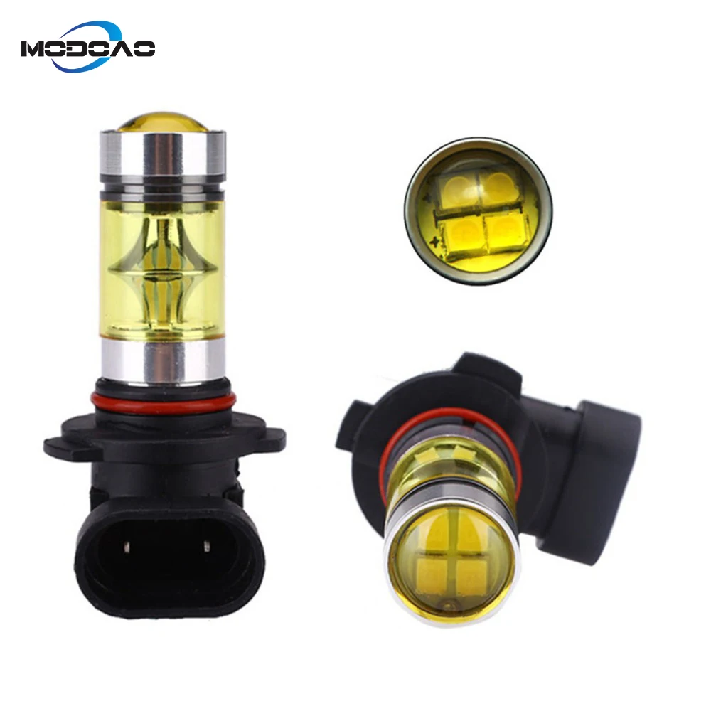 

2Pcs H8 H11 LED Bulb 9005 HB4 9006 H16 LED Fog Light Bulb DRL Lamp COB 1000LM Golden Yellow