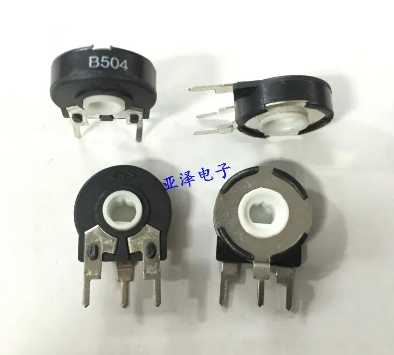 

2pcs T brand Spain potentiometer, PT15-500K adjustable potentiometer, vertical elliptical hole, rotary adjustable resistor