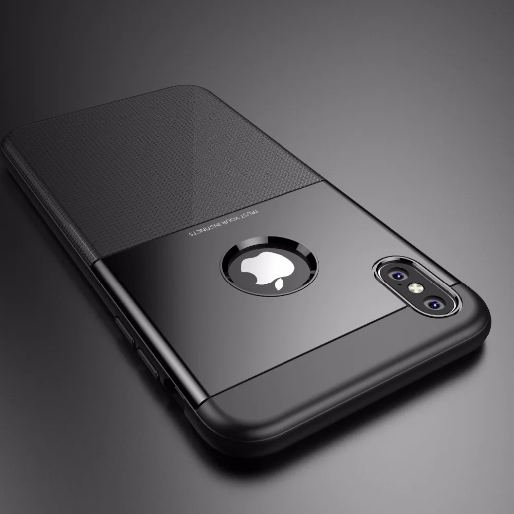 

FGHGF Carbon Fiber Cover Case For iPhone X XS Max XR Case For iPhone 7 8 Plus 6 6S 5S 5 Cover Shockproof Full Protect Shell Capa