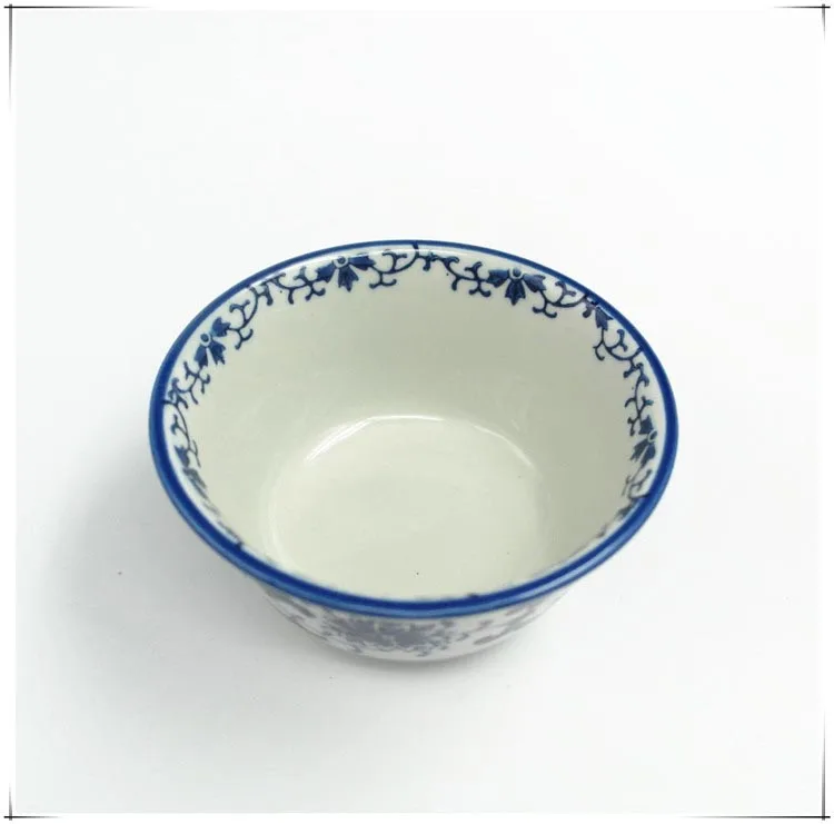 4,5 дюймов китайский стиль винтажная миска для риса керамическая синий и белый фарфор подглазурный контейнер суповые пиалы для лапши рамен держатель для салата