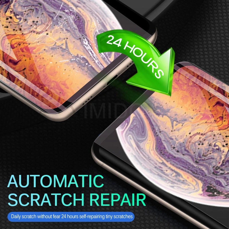 100D полная защита экрана Гидрогелевая пленка для IPhone 8 6 6s 7 Plus Защитная X XR XS Max