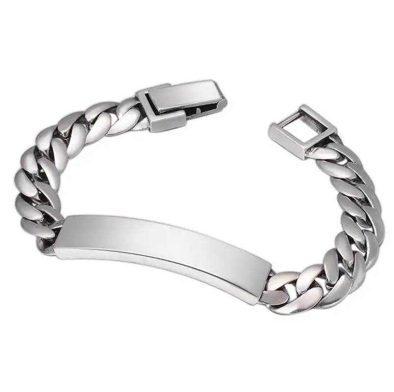 925 пробы серебряные ювелирные изделия Модные Ретро стиль простой Гладкий для мужчин женщин S925 браслет
