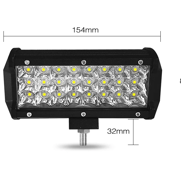 Светодиодный светильник для работы 7/15 дюймов 72 Вт 120 Вт 300 Вт светодиодный 6000 К 7200LM 12000LM 30000LM 12 В для джипа внедорожного внедорожника ATV грузовика лодки автомобиля 4x4 - Цвет: 7inch72W7200LM