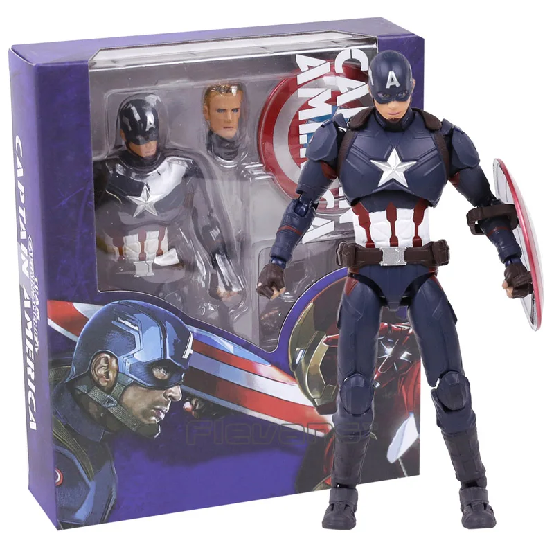

SHF S.H.Figuarts Marvel Avengers Captain America PVC Action Figure Collectible Model Toy 16cm