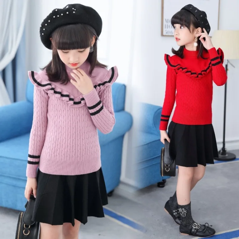 

Winter Sweater For Girls 5 6 7 8 9 10 11 12 13 Years Kids Ribbed Sweater Christmas Baby Girl Sweater Teenage Girls Top 10 11 12