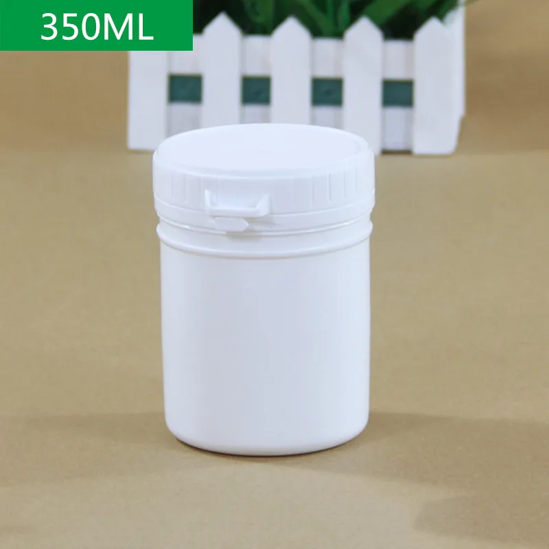 

40PCS/Carton 350ml Household White Plastic Sealed Cans Food Storage Jars cosmetic Sauce Packaging container Food Grade Material