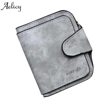 

Aelicy Luxury Small Purse Credit Card Coin Pocket Pu Leather Money Bag Women Retro Zipper Hasp Coin Purse Short Wallet carteira
