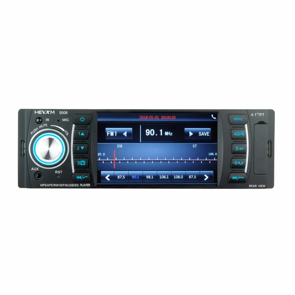 Fonwoon 4 1 &quotавтомобильное радио Bluetooth Din Кассетный рекордер AUX SD USB MP5 плеер авторадио