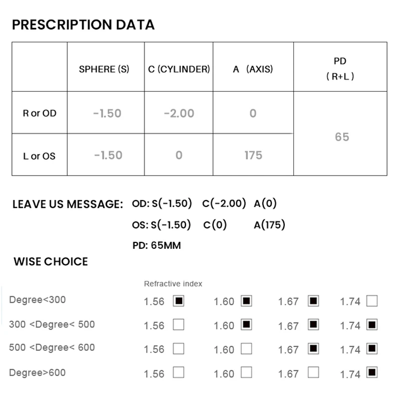 Sweet CITRUS 1.56 1.61 1.67 Photochromic Aspherical Prescription Glasses Lenses CR-39 Resin Myopia Hyperopia Sunglasses Lentes