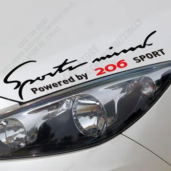 

2 Pieces Customization Sports mind Car Covers Car Stickers Decal Car-Styling For peugeot 206 car accessories