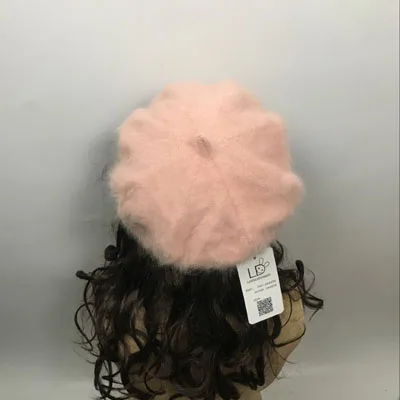 LOVELYDONKEYwomen плюшевый норковый кашемировый берет, женские шапки ручной вязки, зимняя теплая вязаная шапка, M257