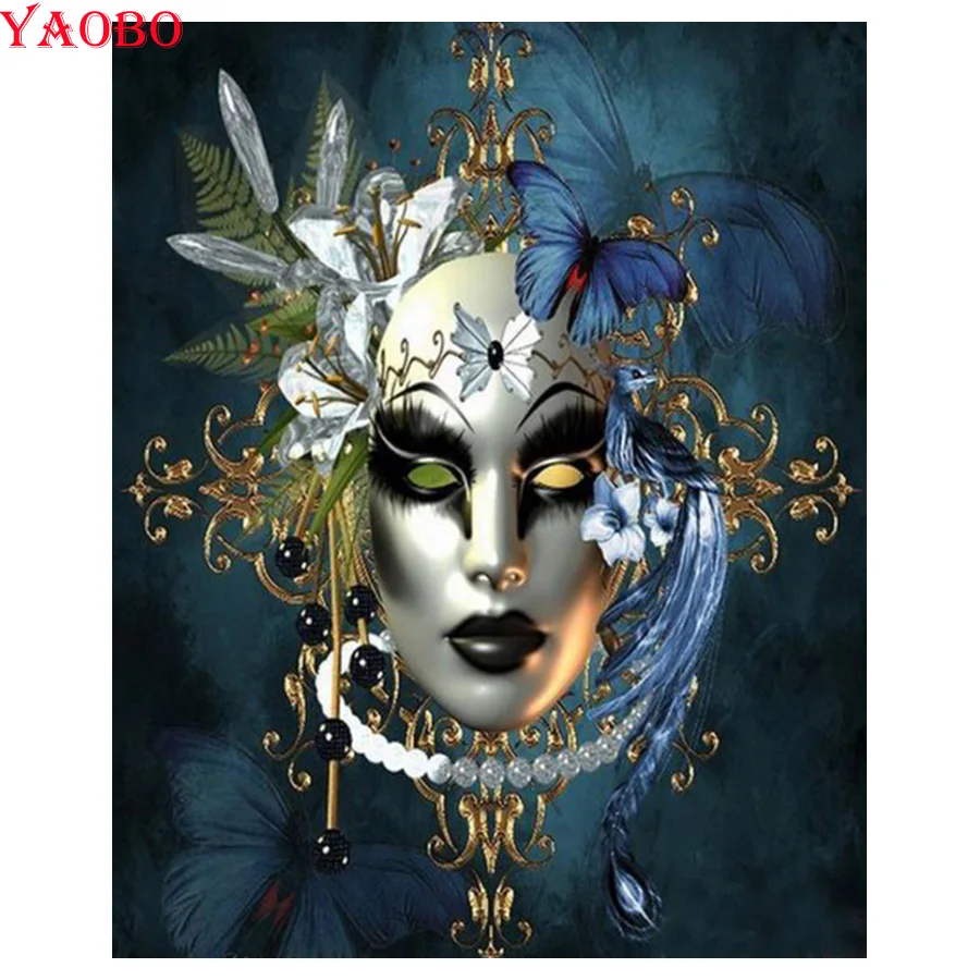 5D diy Алмазная картина женская маска, полная квадратная круглая Алмазная Вышивка Полный дисплей мозаика вышивка крестиком рукоделие домашний декор