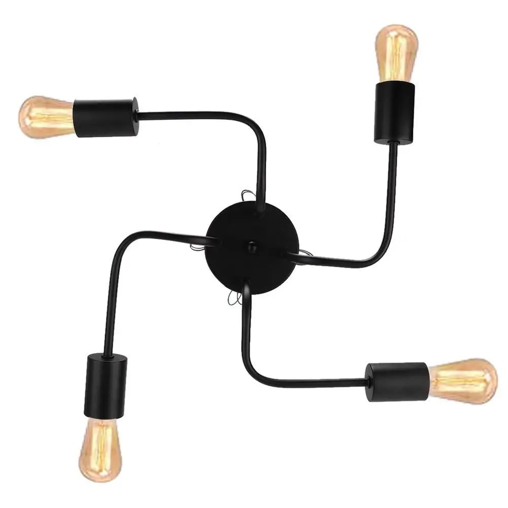 

American Village Style Ceiling Lamp Modern Aluminum Lampshade LED Light Retro Attic Bar Dining Chandelier Bedroom Ceiling Lamp