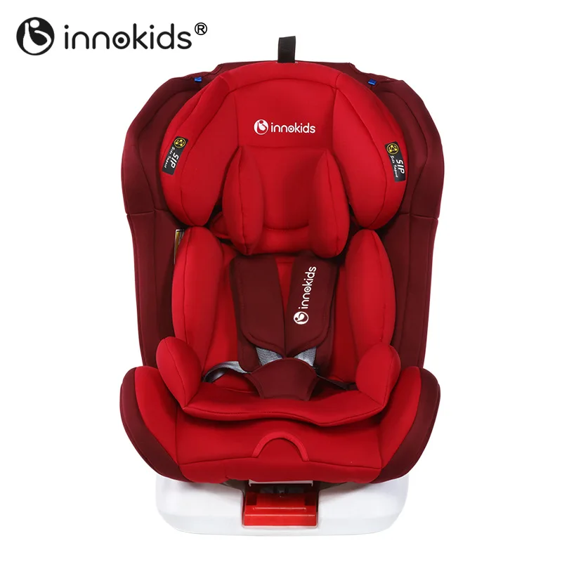 red-seat belt model Регулируемое Европейское сертифицированное детское автомобильное кресло-трансформер, вращающееся на 360 градусов, детское автокресло безопасности 0-12 лет/0-36 кг, 9 подарков - Цвет: red-seat belt model