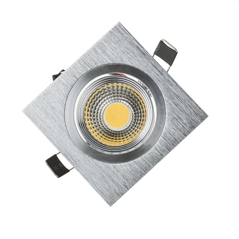 

1X Dimmabel COB Led Square Ceiling Spot Light 3W 6W 9W Recessed Light AC85-265V Cold/Warm white downlight led