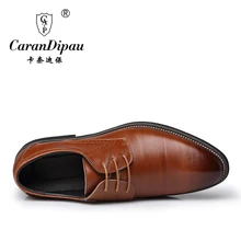 2017 New High Quality Leather wedding Men Shoes Brogues, Lace-Up Bullock Business Men Oxfords Shoes Men Dress Shoes Flats