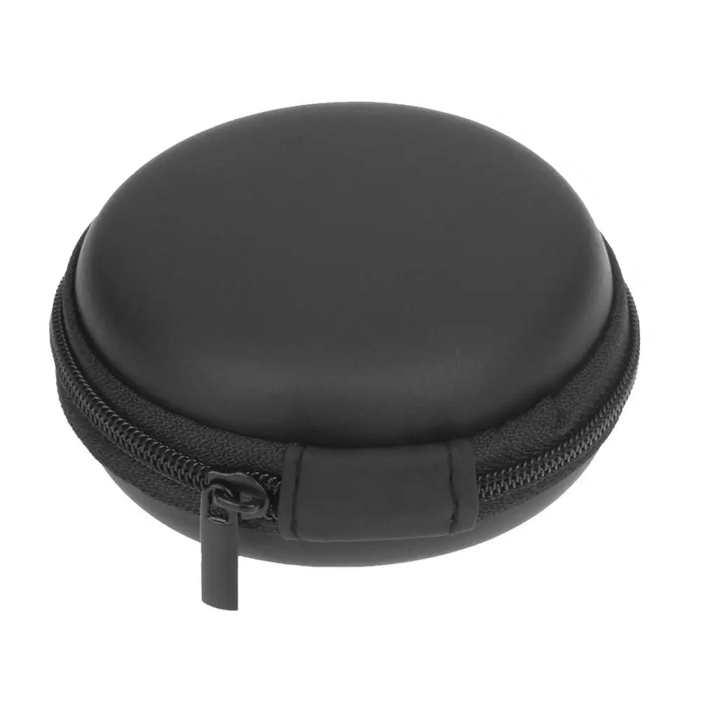 

Mini Round Hard EVA Carrying Case Zipper Headphone Bluetooth Headset Earphone Cable Storage Box Earbuds Pouch Organizer Bag
