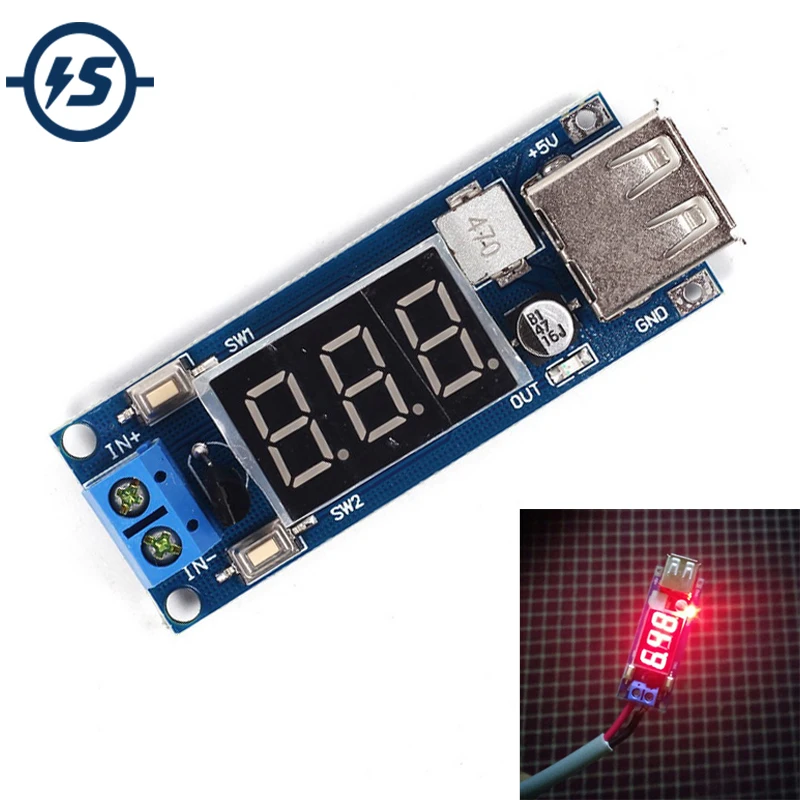 

DC-DC 12V to 5V Step Down Power Supply Module 6V/6V/12V/15V/24V/36V to 5V Vehicle Voltmeter USB Charger USB Step Down Module