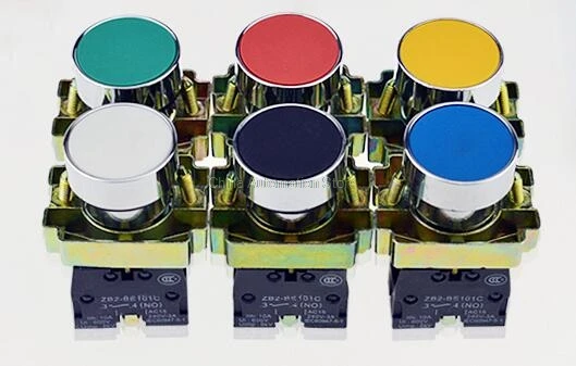 5 шт. 22 мм желтые, красные, белые, зеленые, черная красная кнопка переключатель 10A XB2-BA42 NC XB2-BA11 XB2-BA21 XB2-BA31 XB2-BA51 XB2-BA61 нет