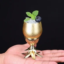 80 мл, креативная модель ананаса из нержавеющей стали, Коктейльная чашка, съемная, сплав, мини-спирит, бокал для вина, бармен, посуда для напитков