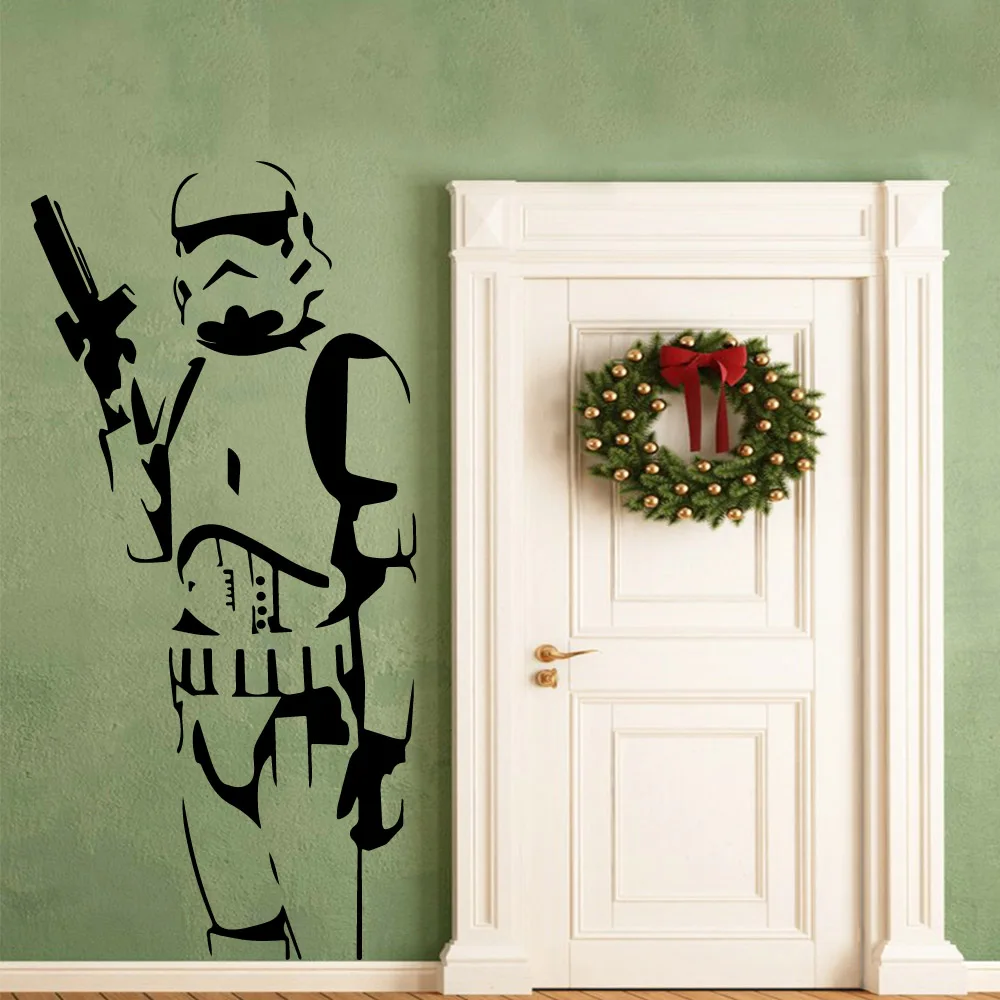 

Large Gun man Home Decoration For Baby's Rooms Decal Creative Stickers